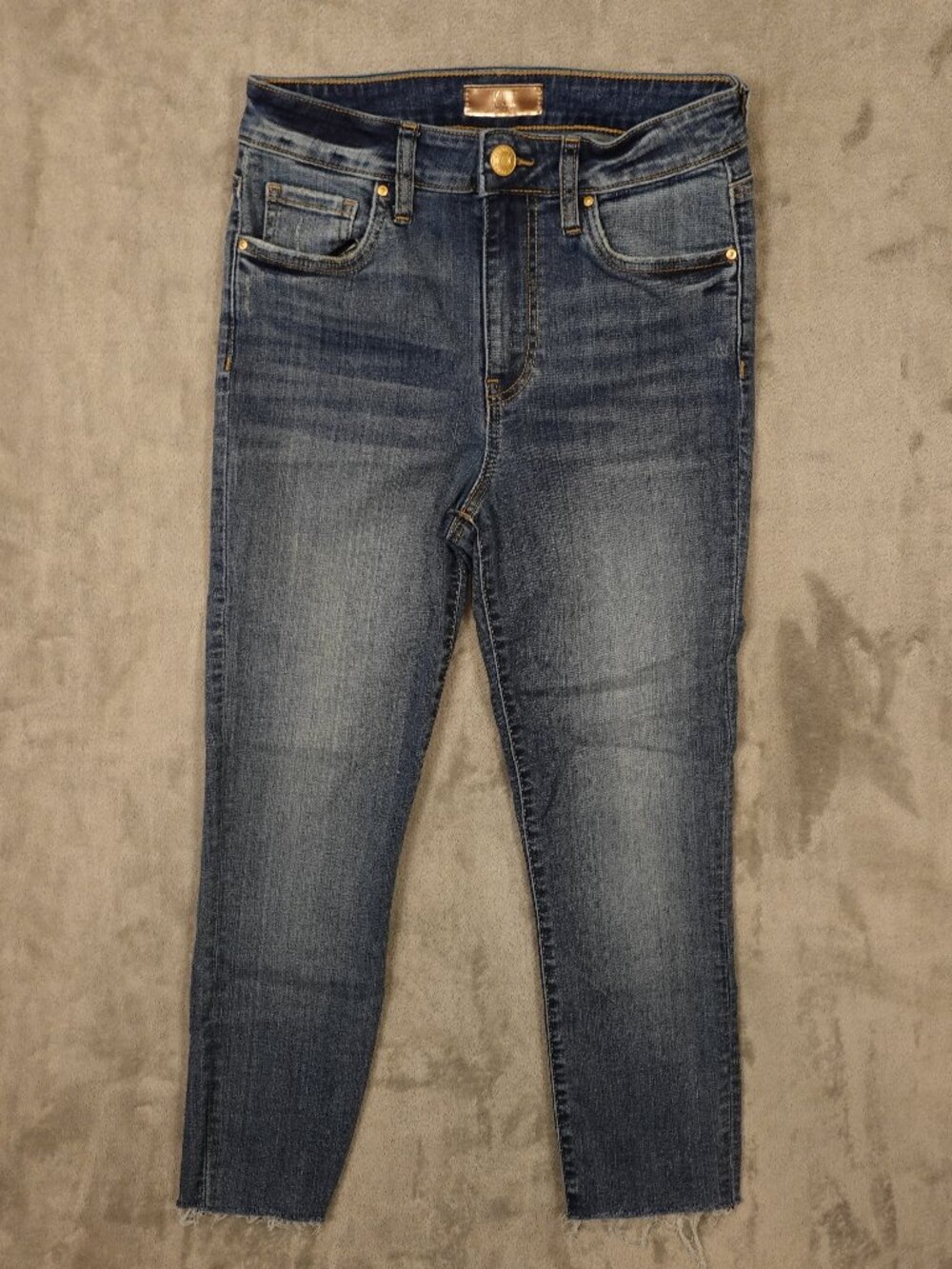 Kut from the Kloth Donna High Rise Ankle Skinny Jeans Women’s 0 Medium Wash